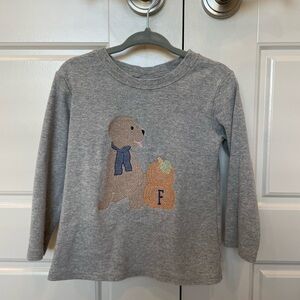 Embroidered Fall Puppy Pumpkin Shirt With Monogram